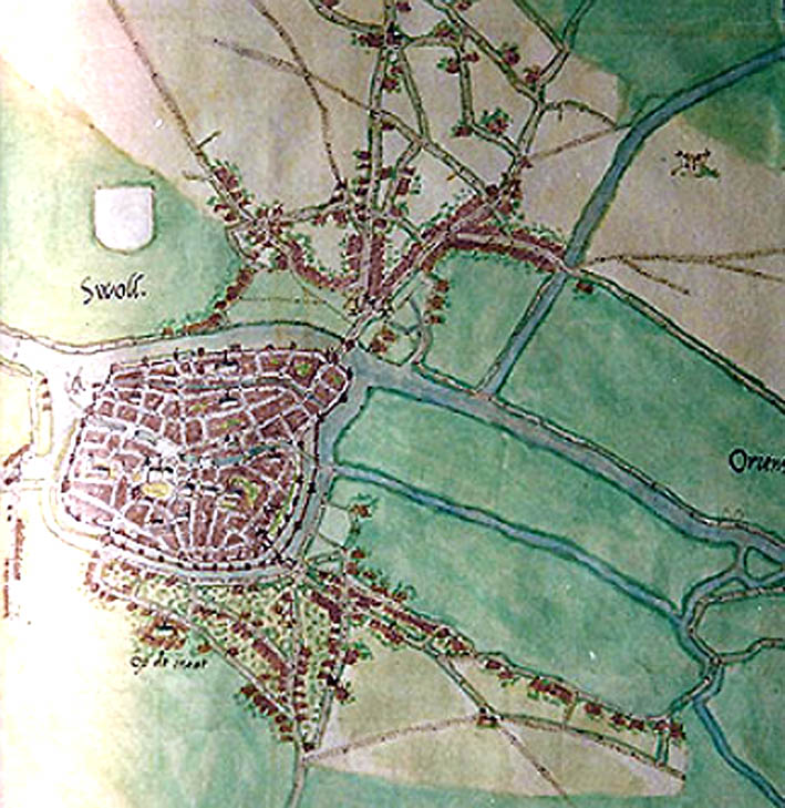 1545-Plattegrond Zwolle-uitsnede